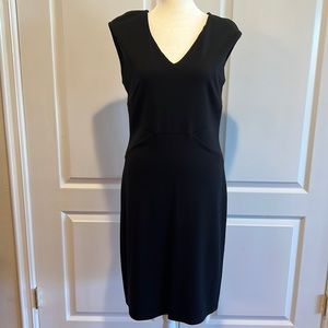 ANN TAYLOR SIMPLE BLACK SHEATH DRESS